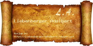 Liebenberger Adalbert névjegykártya